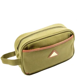 DR625 Toiletry Wash Faux Leather Wrist Bag Green