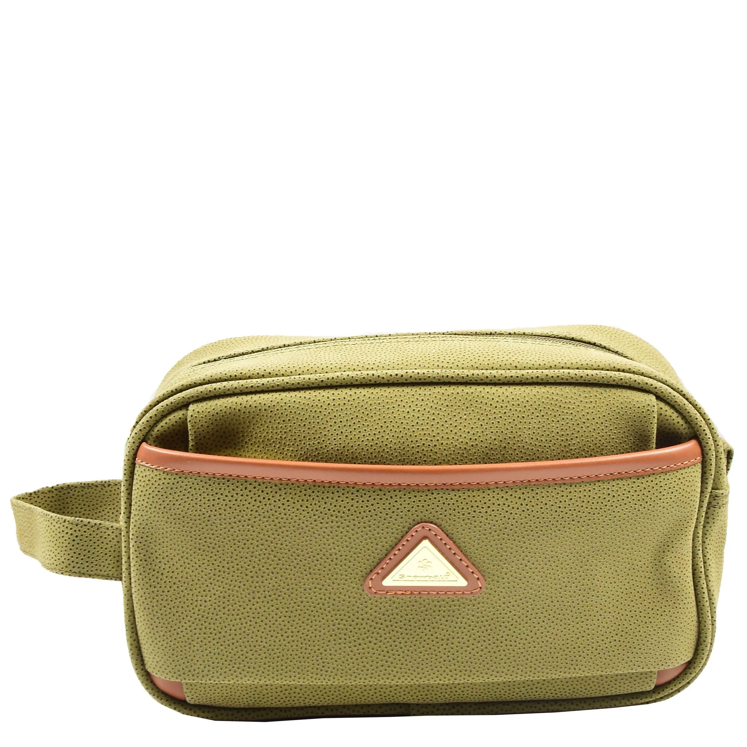 DR625 Toiletry Wash Faux Leather Wrist Bag Green