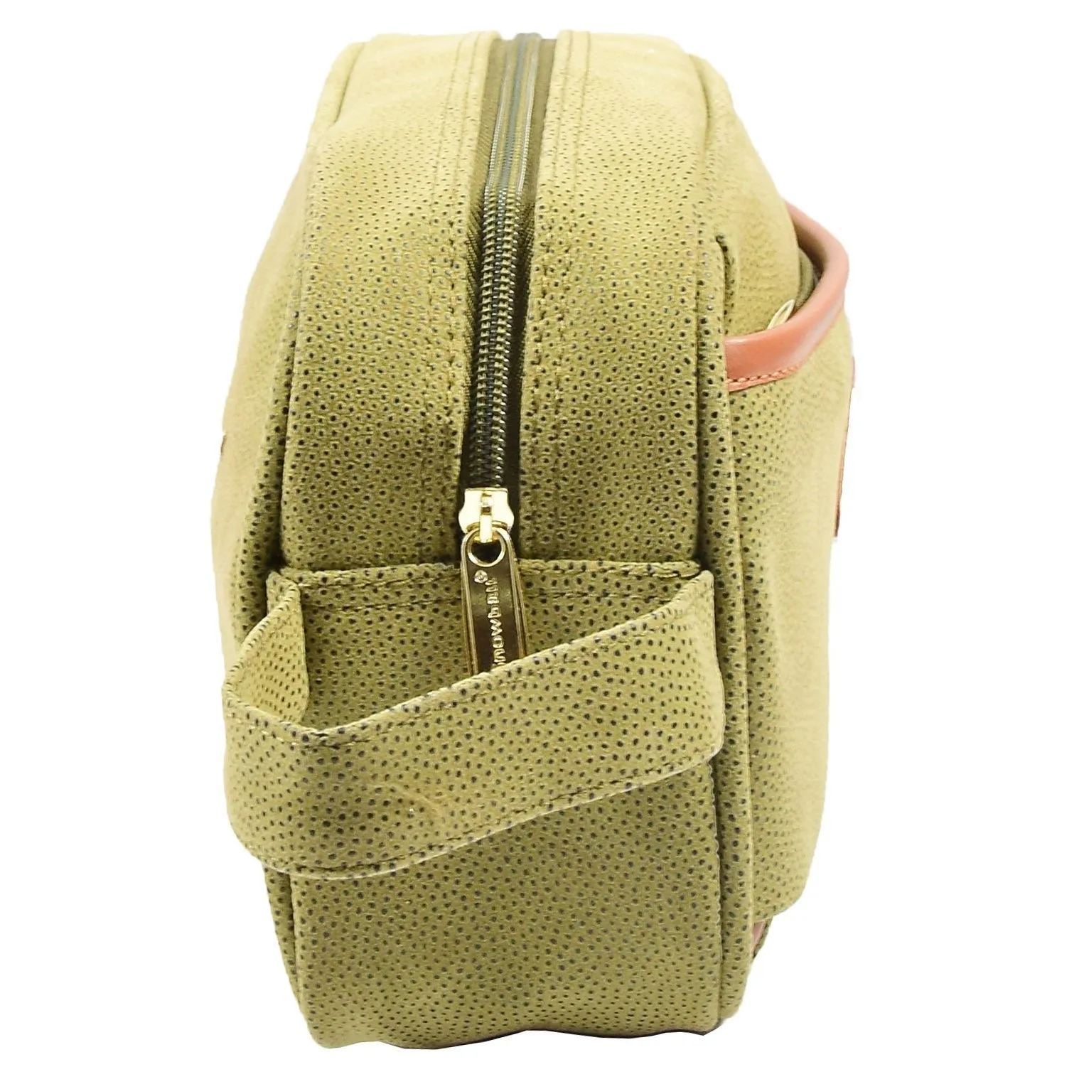 DR625 Toiletry Wash Faux Leather Wrist Bag Green