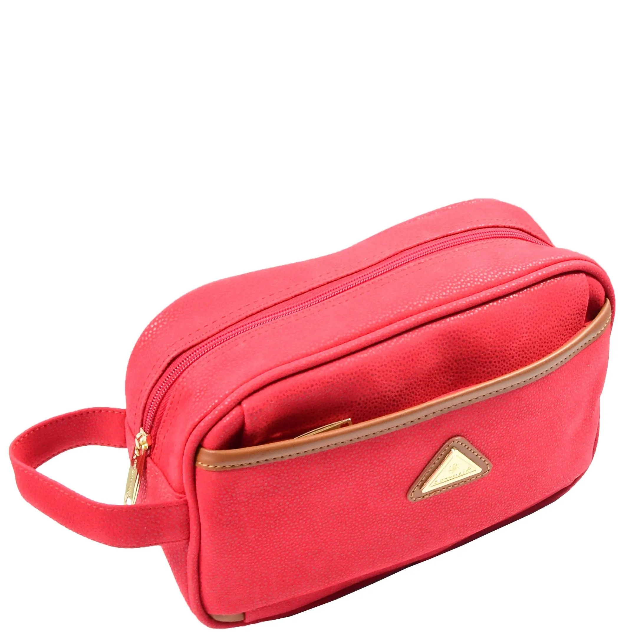 DR625 Toiletry Wash Faux Leather Wrist Bag Red