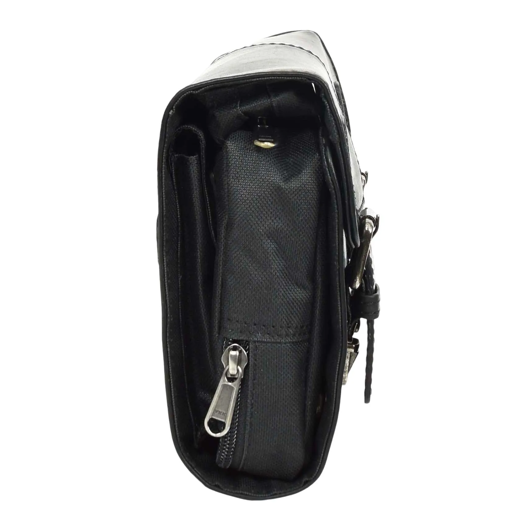 DR666 Genuine Cow Waxed Leather Toiletry Wash Bag Black