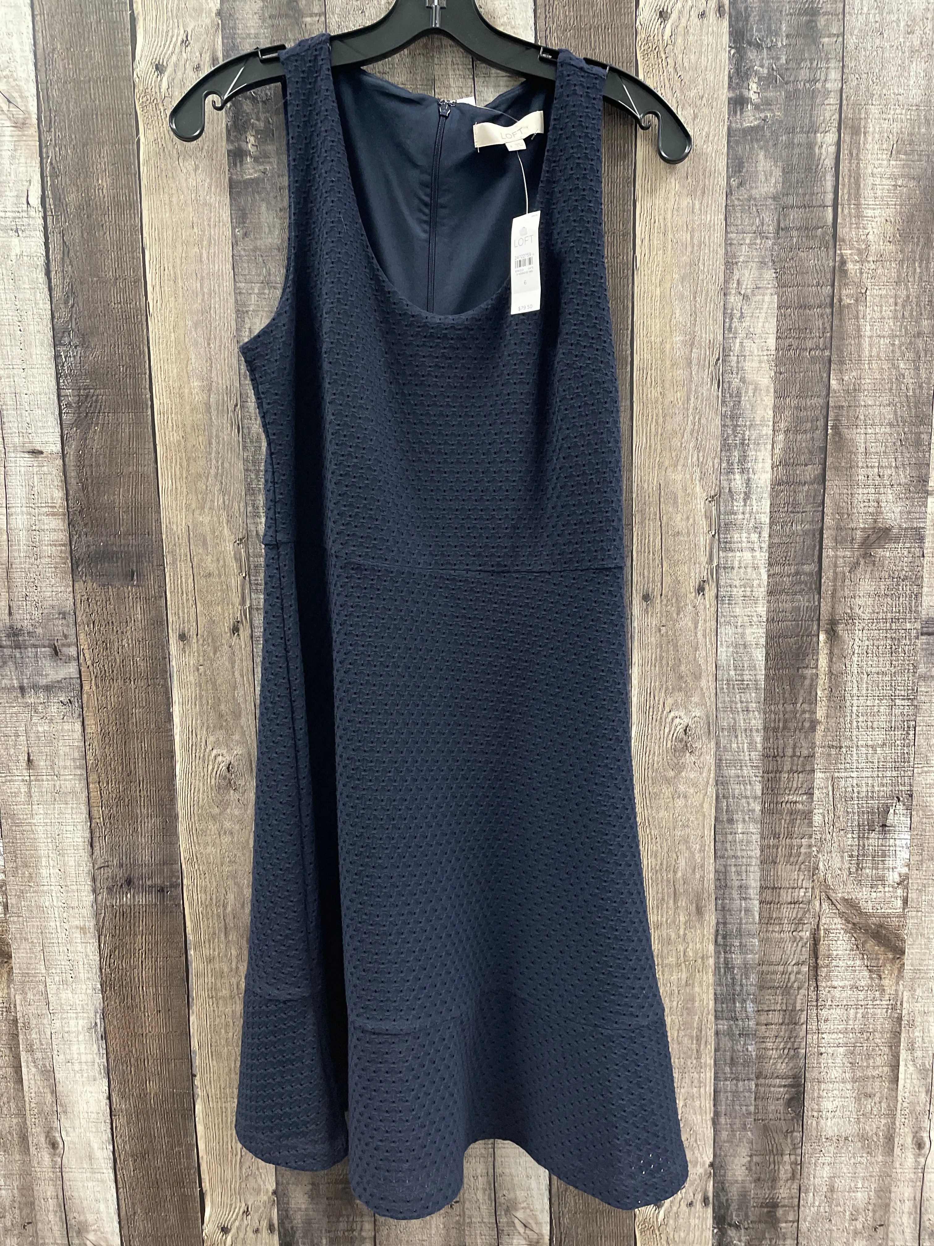 Dress Casual Midi By Loft In Navy, Size: S