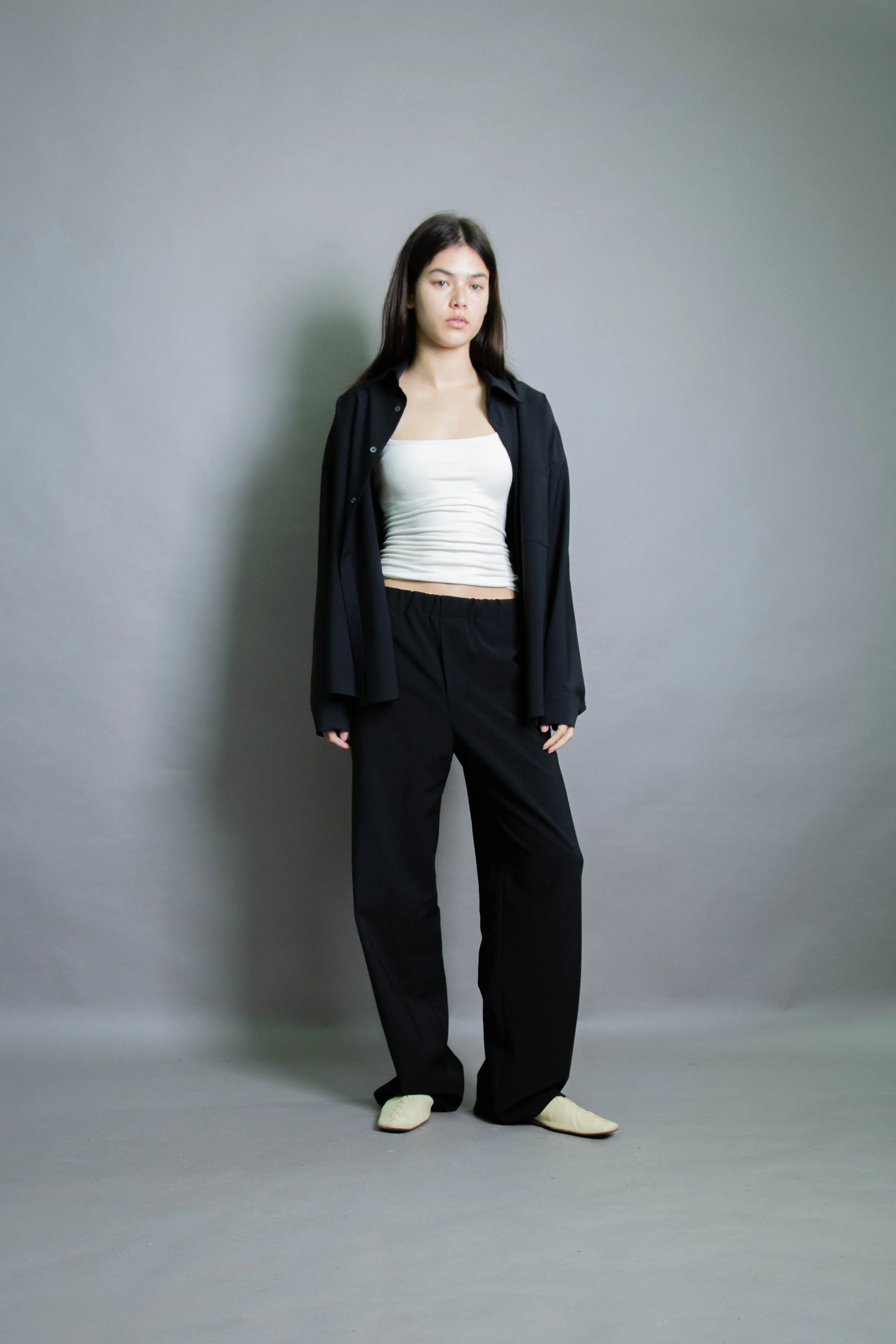 Duo Shirt - Black Stretch Wool (PO)