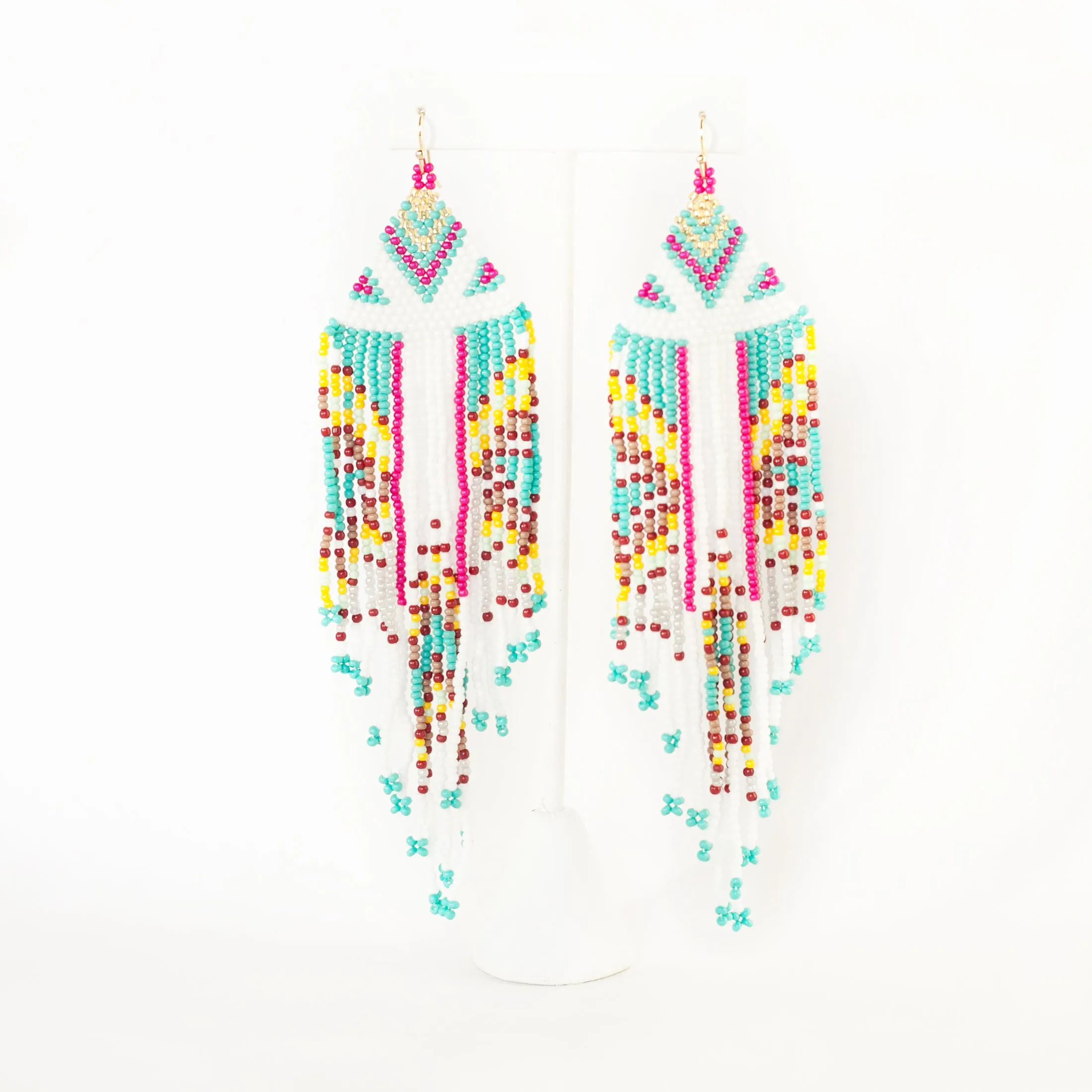 Earring Beaded Dangle Fringe