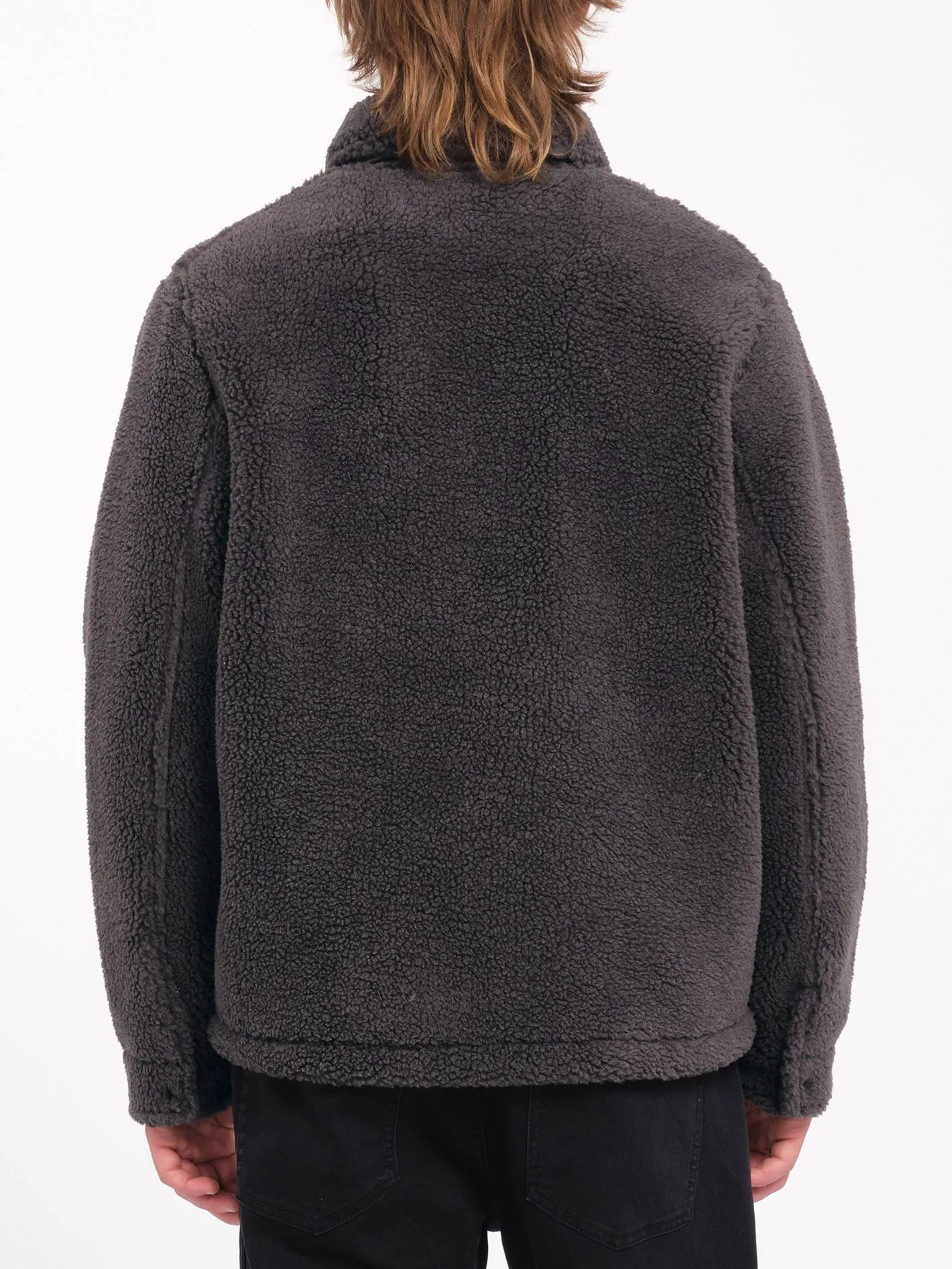 Edwart II Zip Sherpa Jacke - Asphalt Black