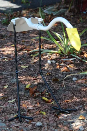 Egret, Metal Egret Shovel Bird, Metal Yard Art, Metal Decor