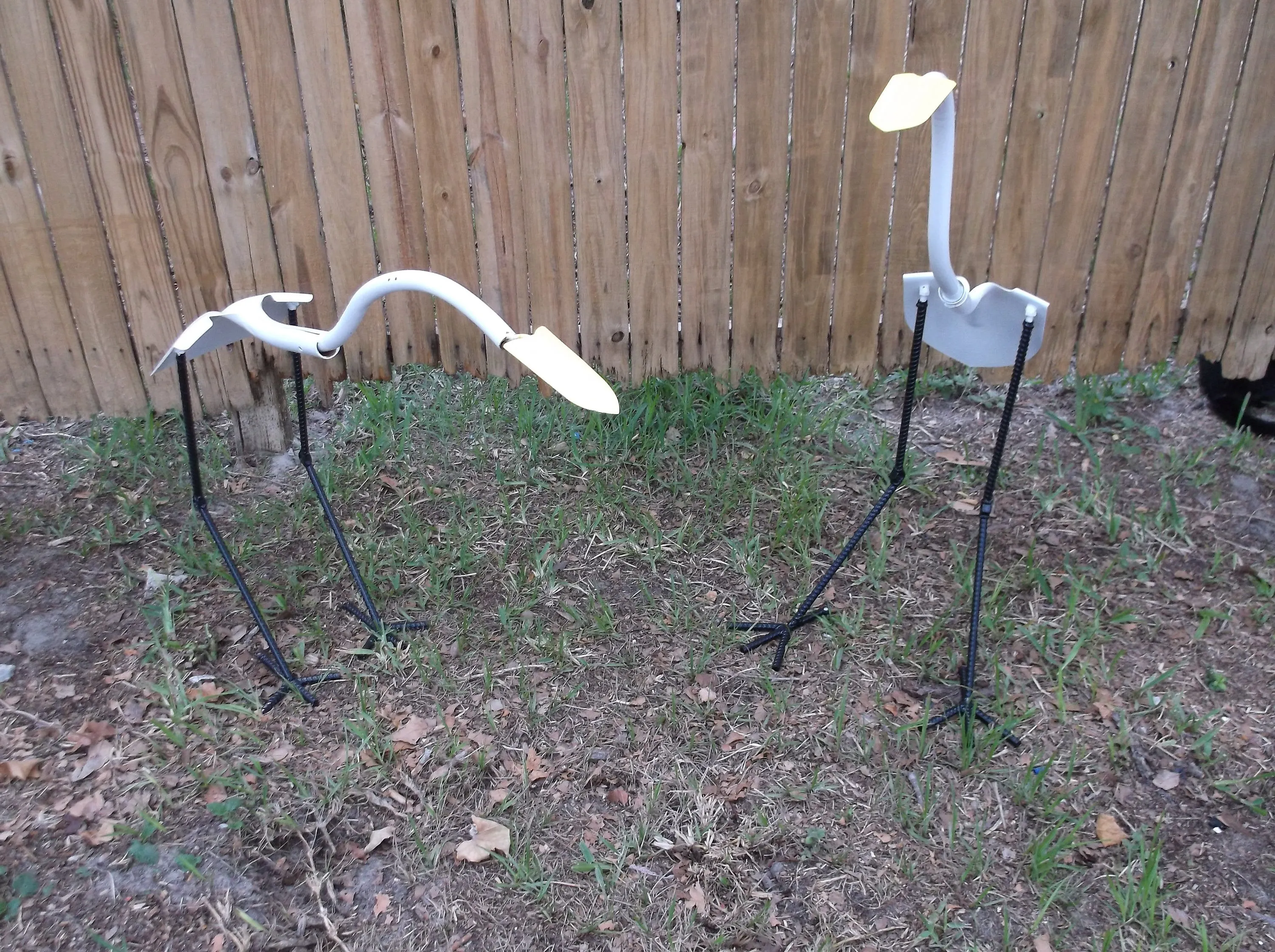 Egret, Metal Egret Shovel Bird, Metal Yard Art, Metal Decor