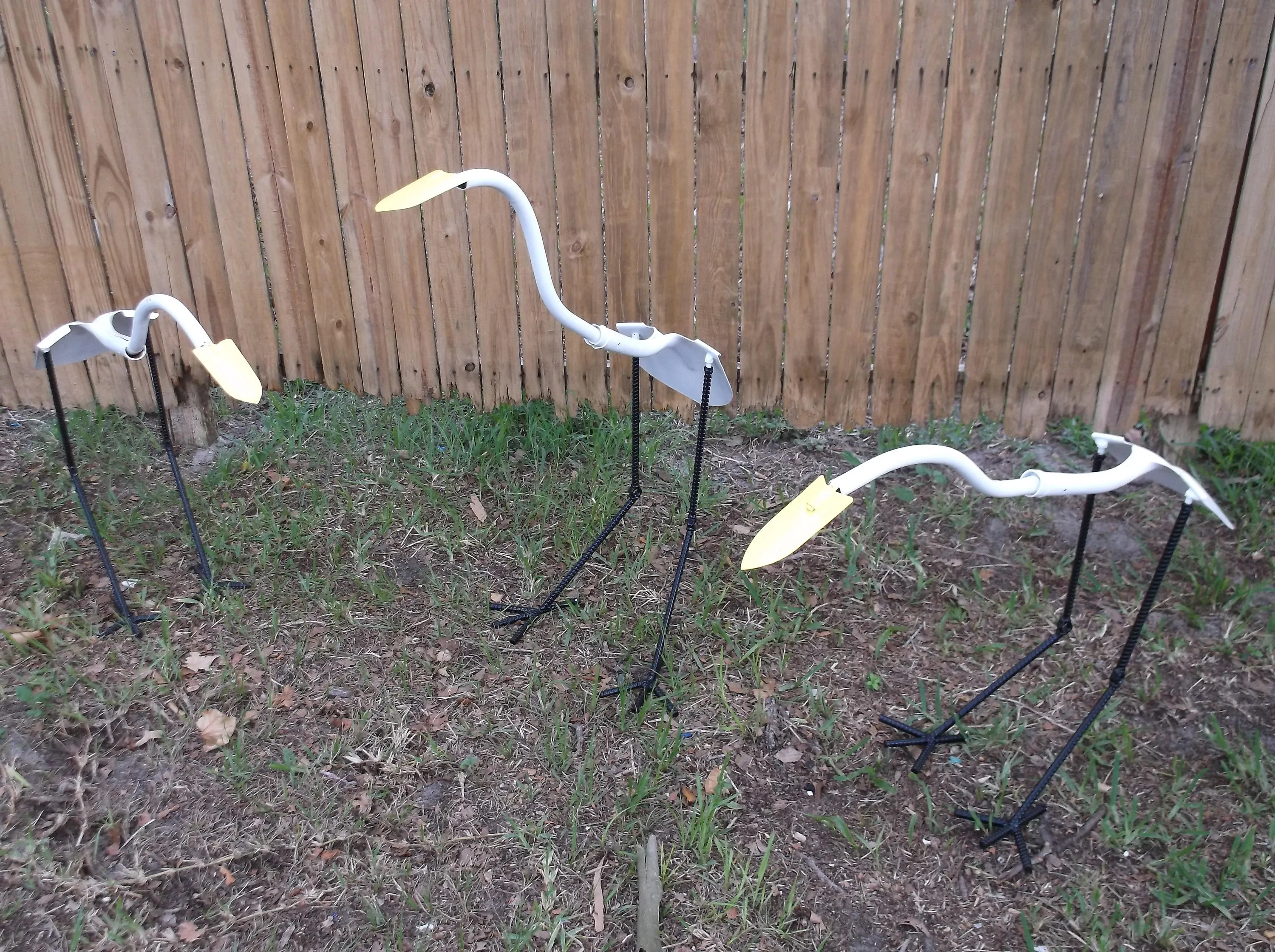 Egret, Metal Egret Shovel Bird, Metal Yard Art, Metal Decor