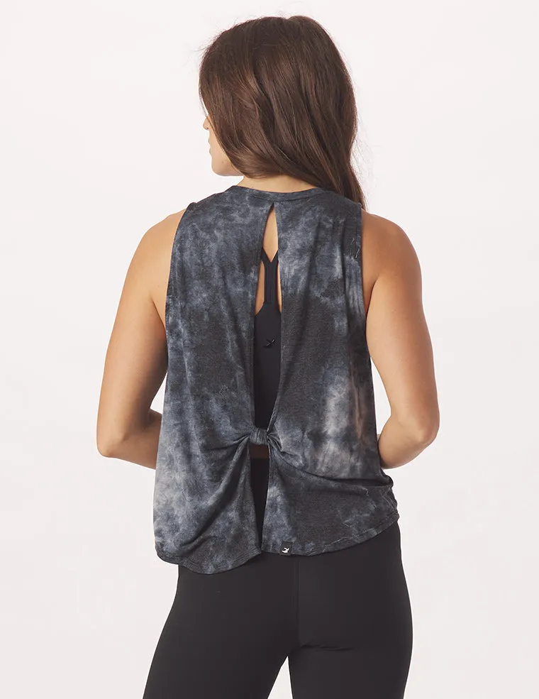 Electric Tank: Black Tie-Dye