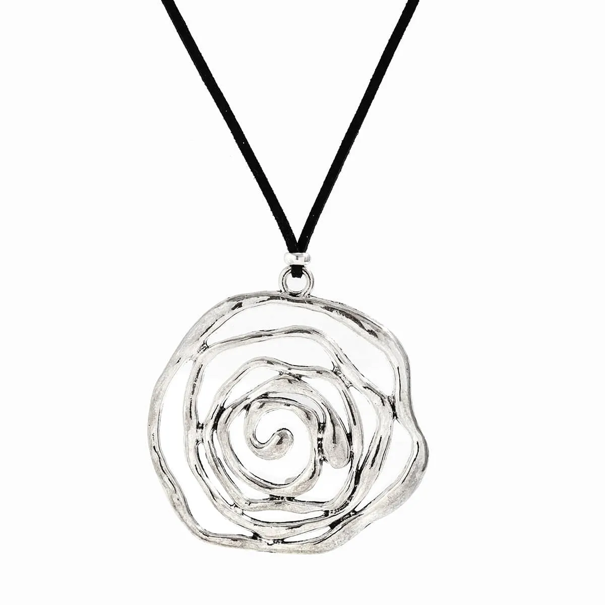 Elegant Layered Velvet Rose Pendant Choker Necklace