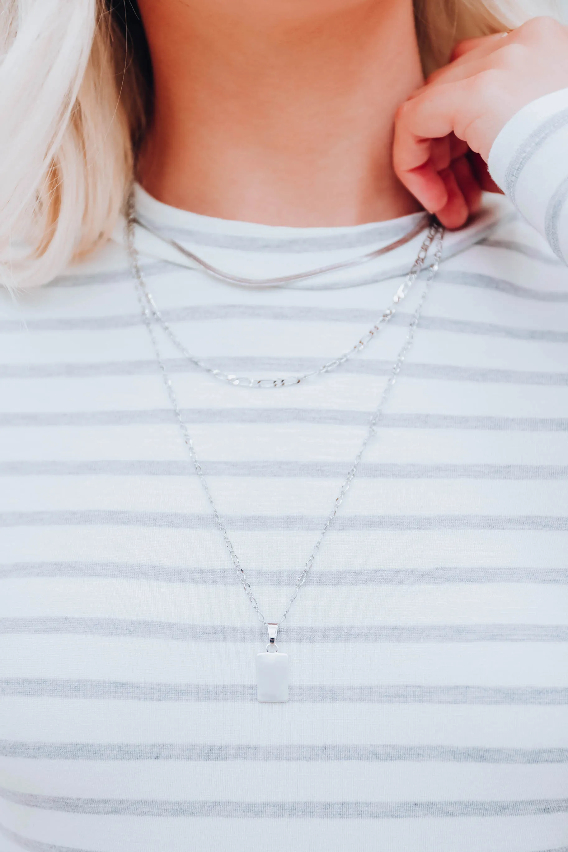 Elle Layered Necklace - Silver
