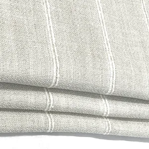 Embroidery Sheer Stripe Linen Flat Relaxed Casual Roman Shade, Farmhouse contemporary Roman Shade/CL1060