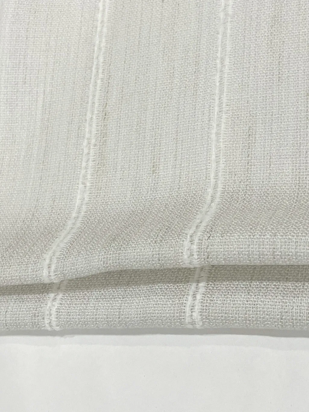 Embroidery Sheer Stripe Linen Flat Relaxed Casual Roman Shade, Farmhouse contemporary Roman Shade/CL1060