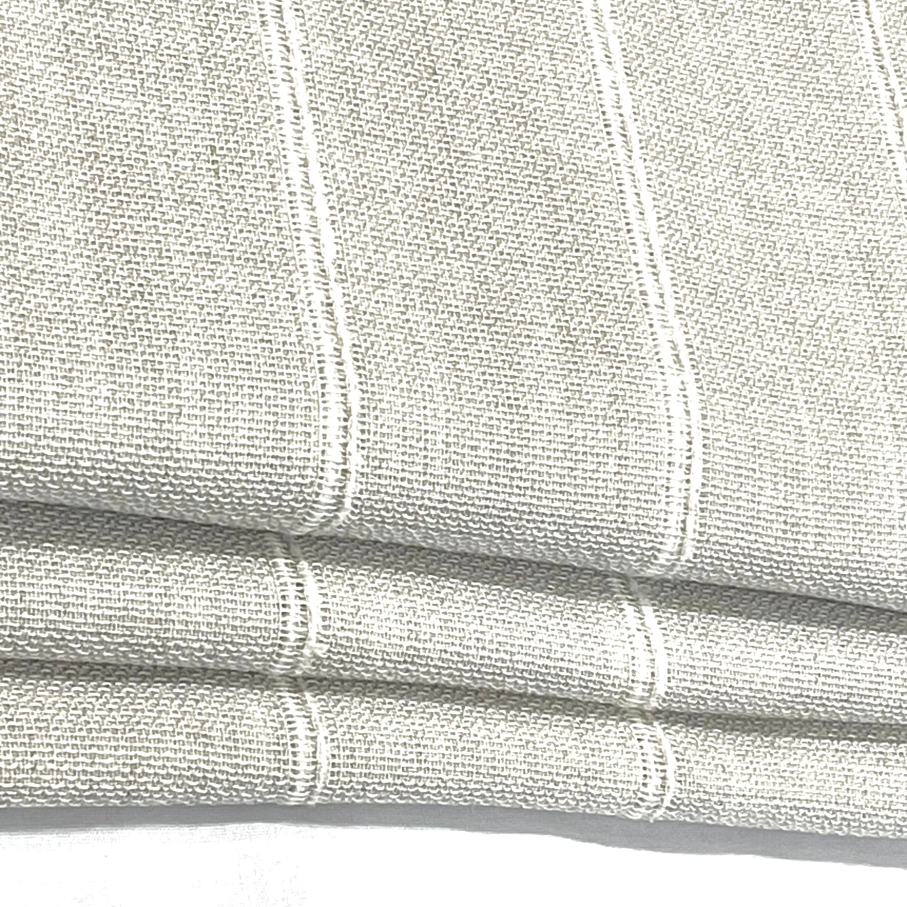 Embroidery Sheer Stripe Linen Flat Relaxed Casual Roman Shade, Farmhouse contemporary Roman Shade/CL1060
