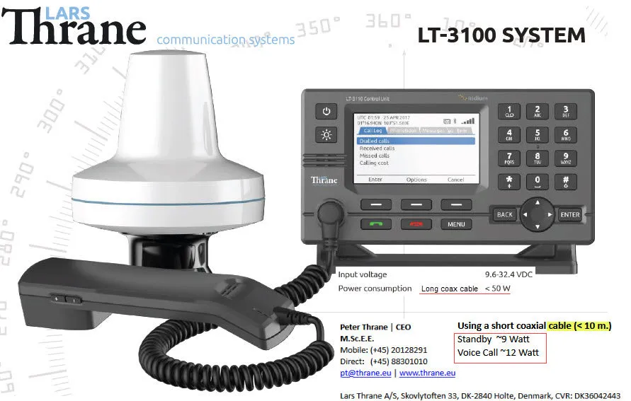 Emergency Iridium satphone call box for utilities and Government facilities LT-3100 Lars Thrane
