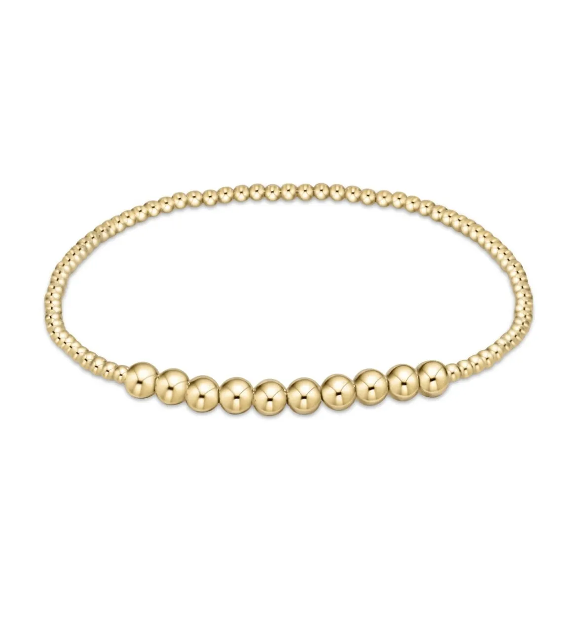 ENewton Classic Blissful Pattern Bead Bracelet - 4mm Gold