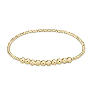 ENewton Classic Blissful Pattern Bead Bracelet - 4mm Gold