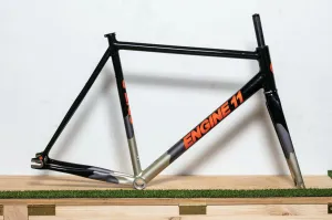 Engine11 CritD Track Frameset - Black & Orange - Extra Large