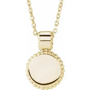 Engravable Beaded Necklace