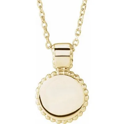 Engravable Beaded Necklace