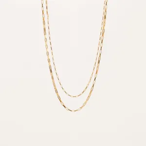 Everyday Linked Necklace Double Stack Set