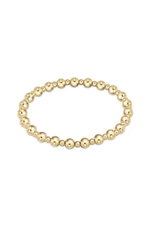 EXTENDS Classic Grateful Pattern 5mm Bead Bracelet - Gold