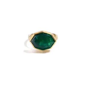 Faceted Emerald Ring