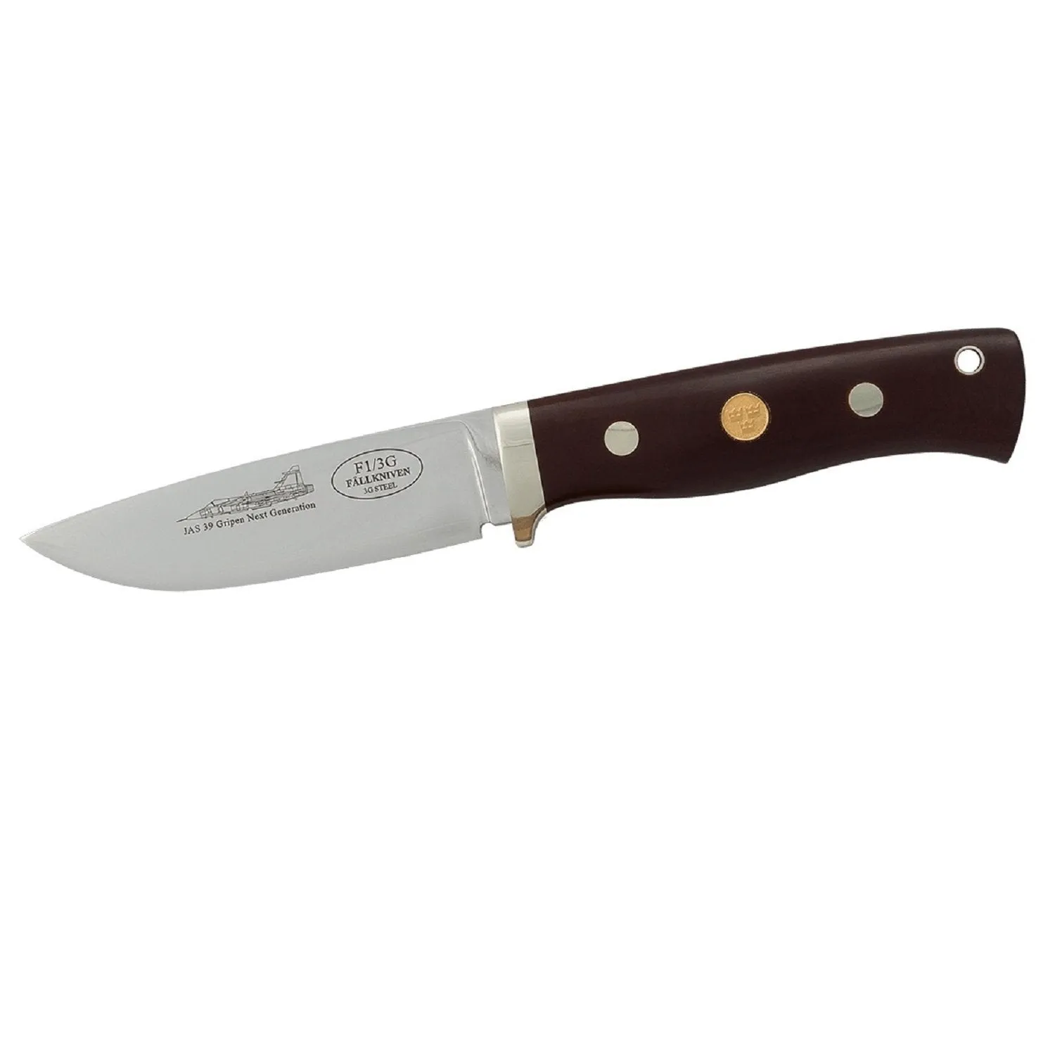 Fallkniven F1/3G Fixed 3.9" Blade Micarta Hndle Knife-Maroon