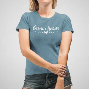 Farm Charm, Homestead, Chicken - Women's Relaxed Cotton/Poly Tee