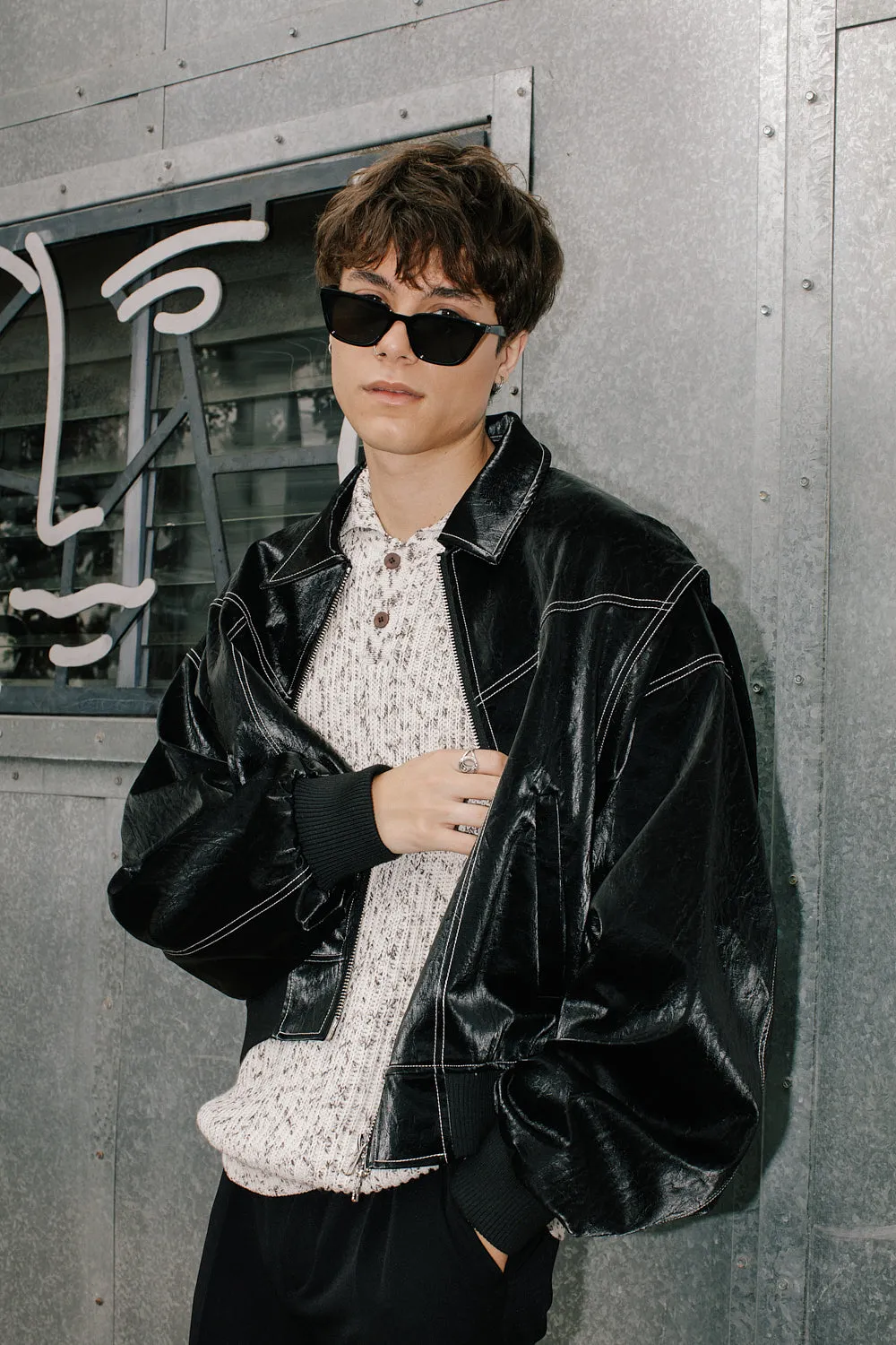 Faux Leather Moto Jacket