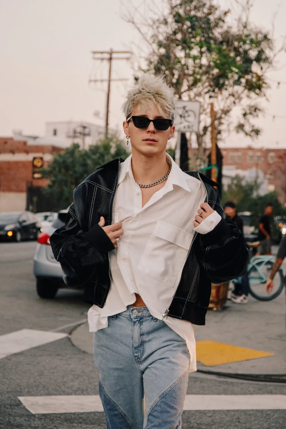 Faux Leather Moto Jacket