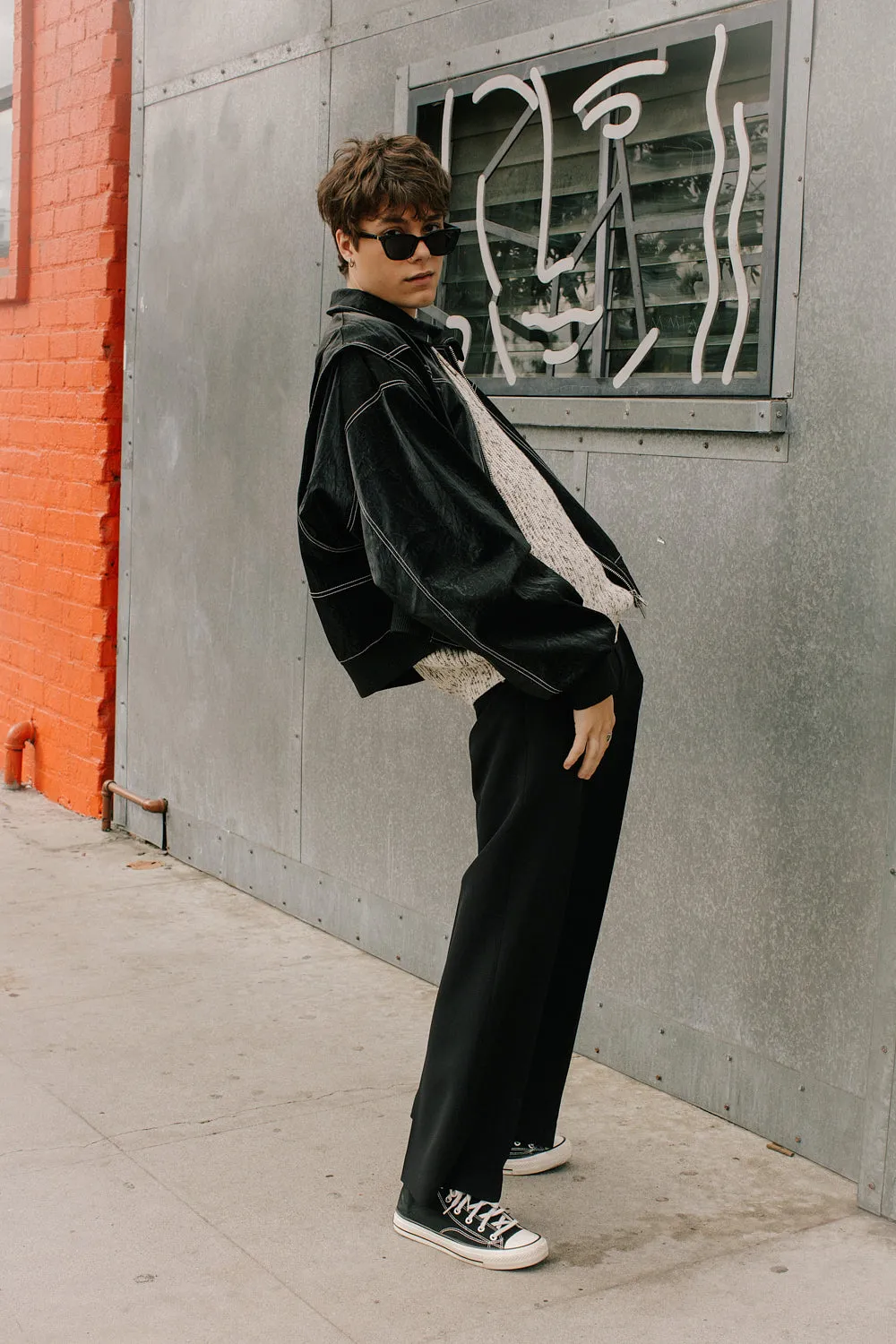 Faux Leather Moto Jacket