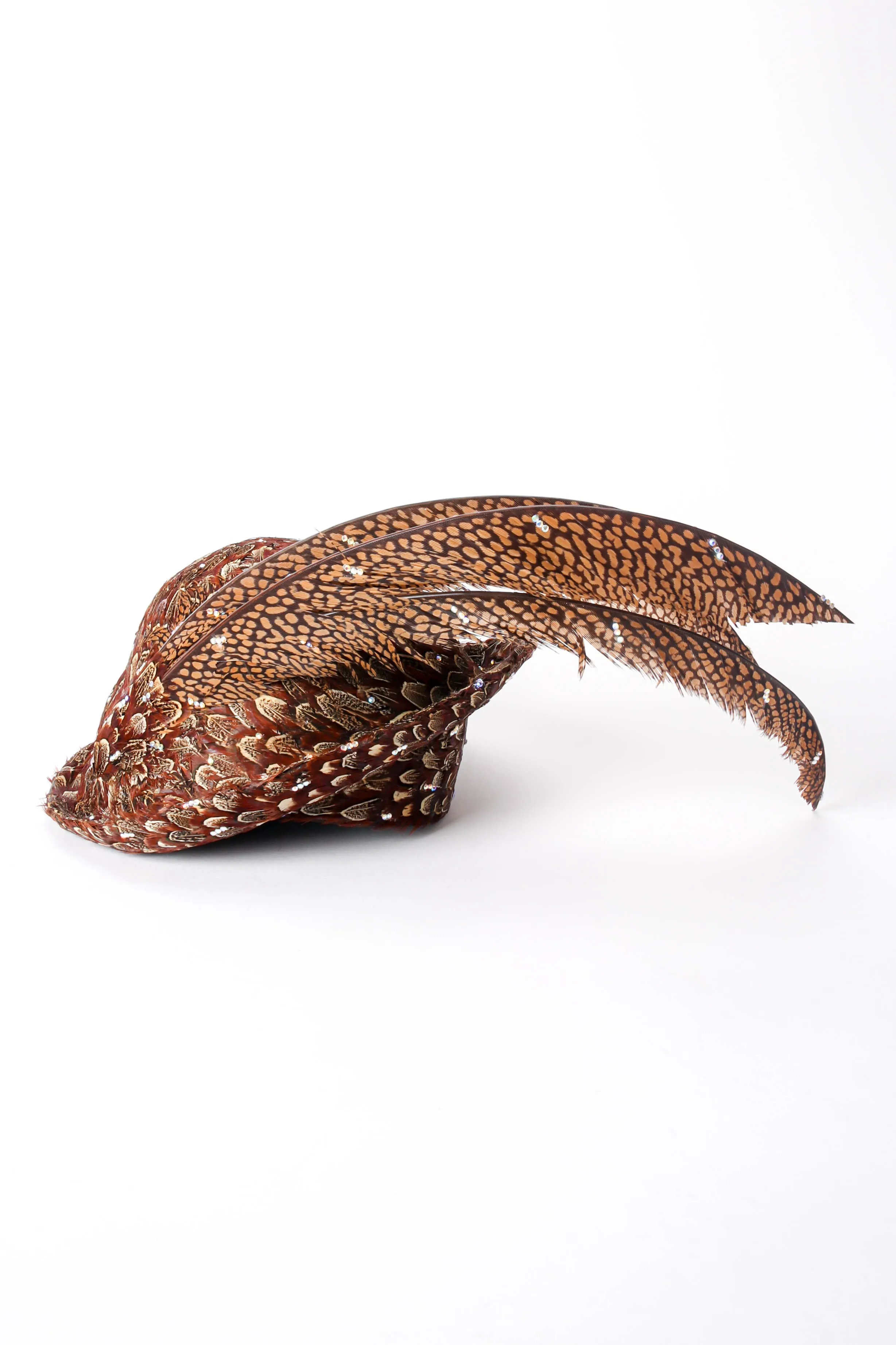 Feather Covered Bowler Hat