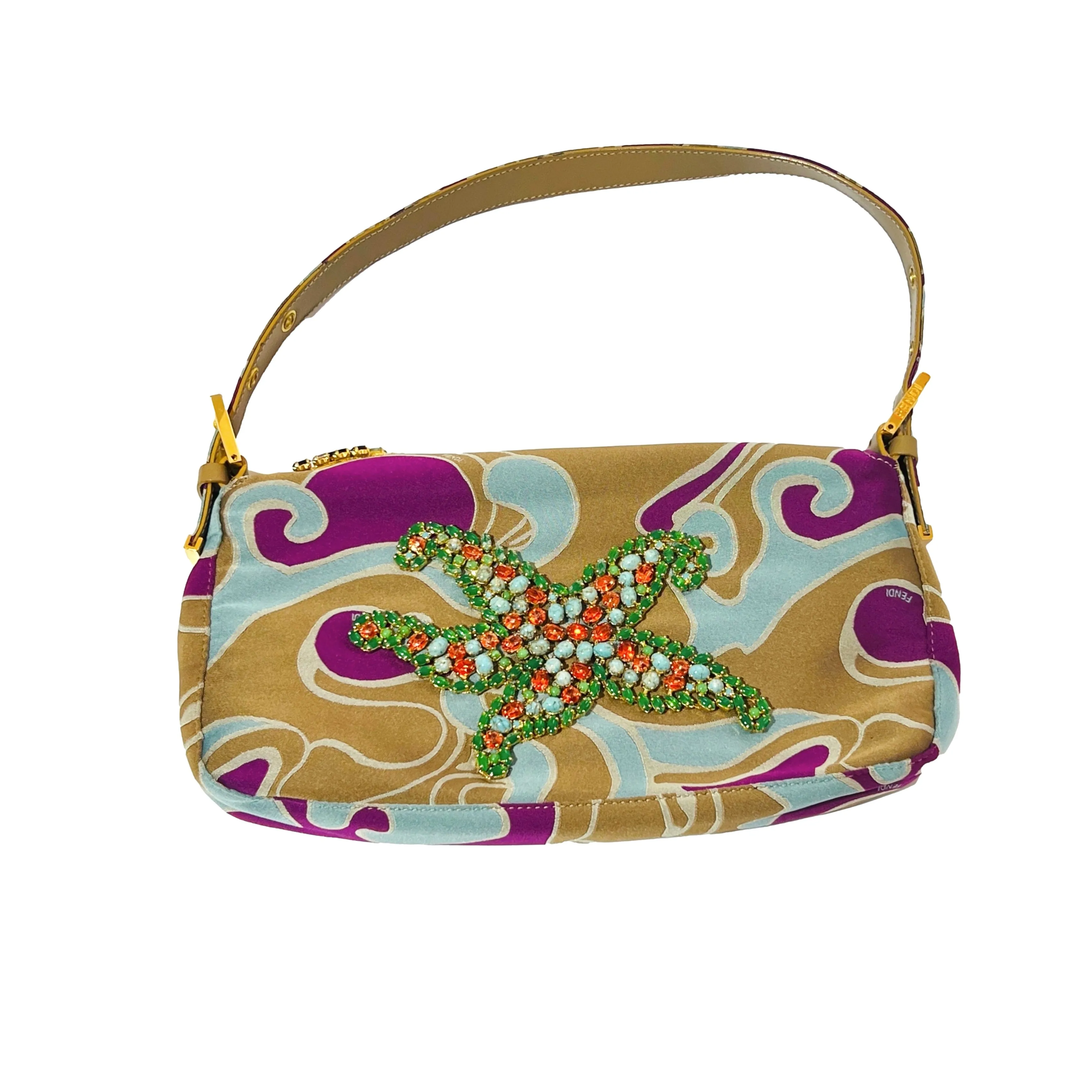 Fendi Beaded Print Baguette