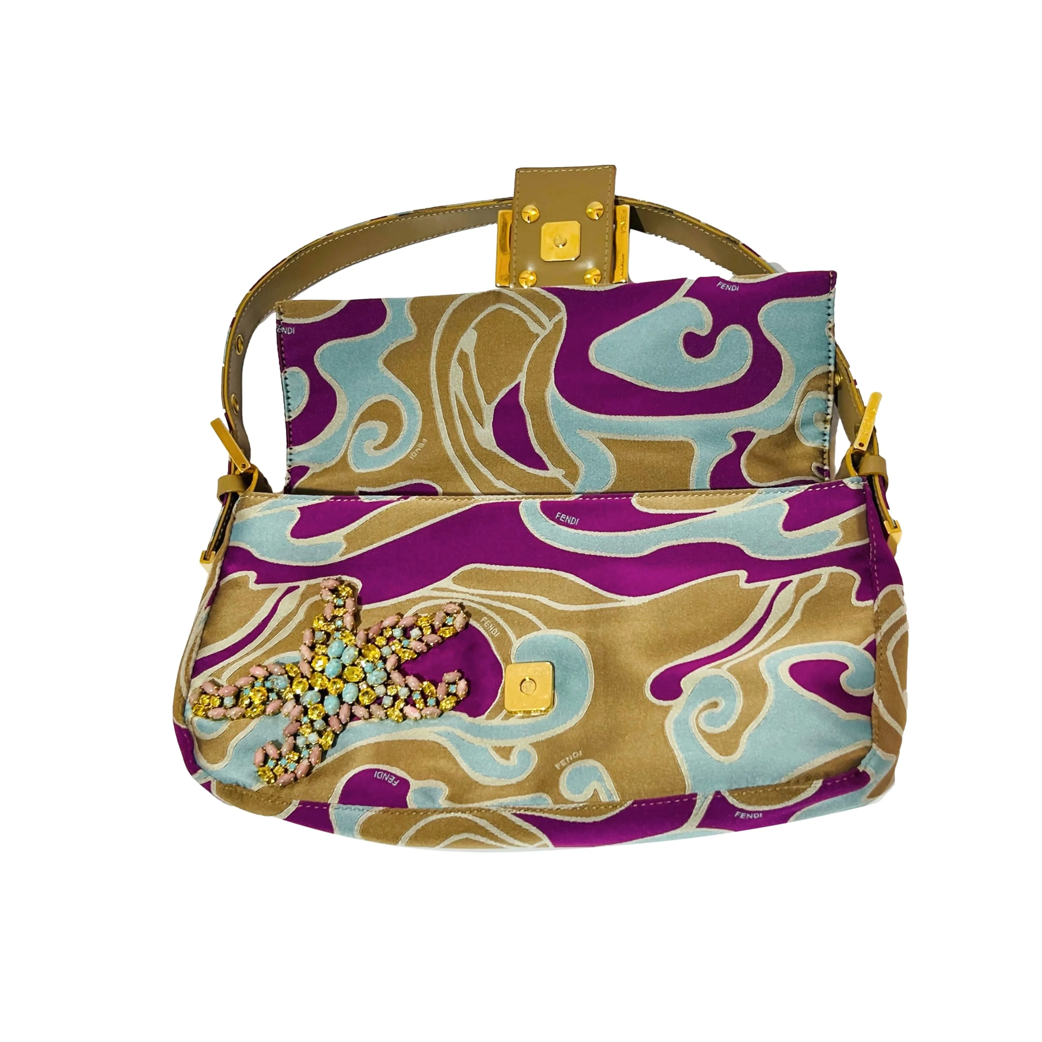 Fendi Beaded Print Baguette