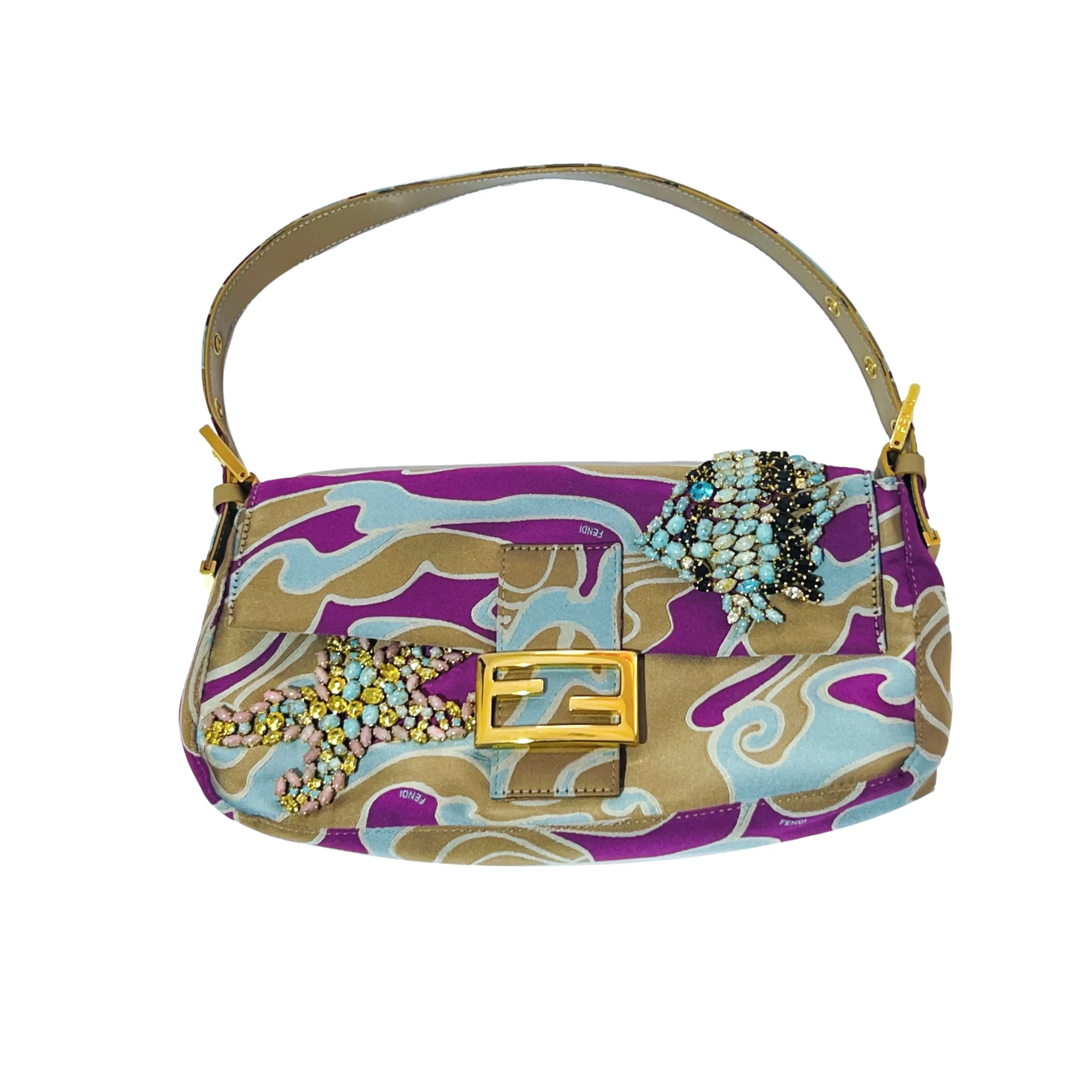 Fendi Beaded Print Baguette