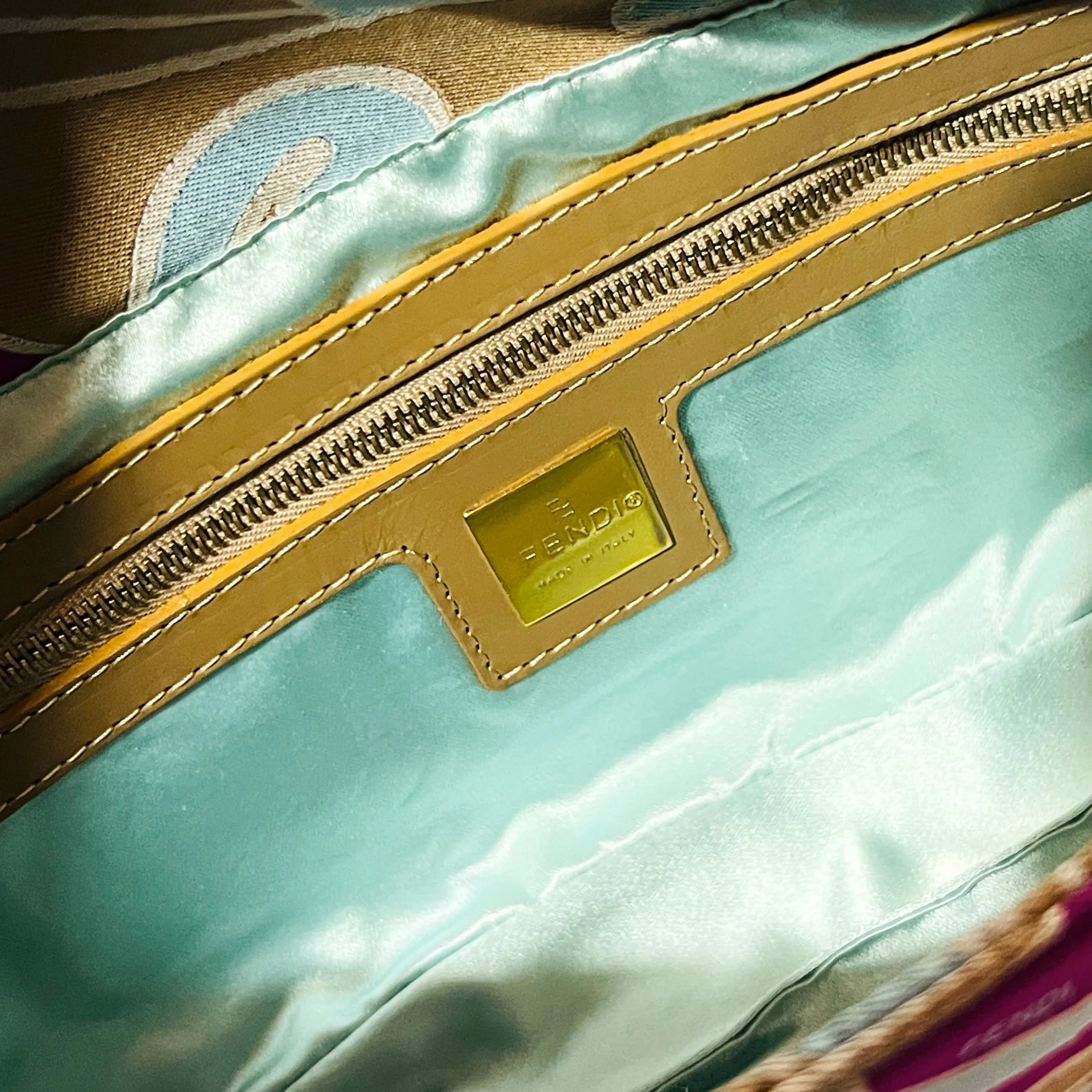 Fendi Beaded Print Baguette