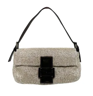 Fendi Beige Beaded Baguette