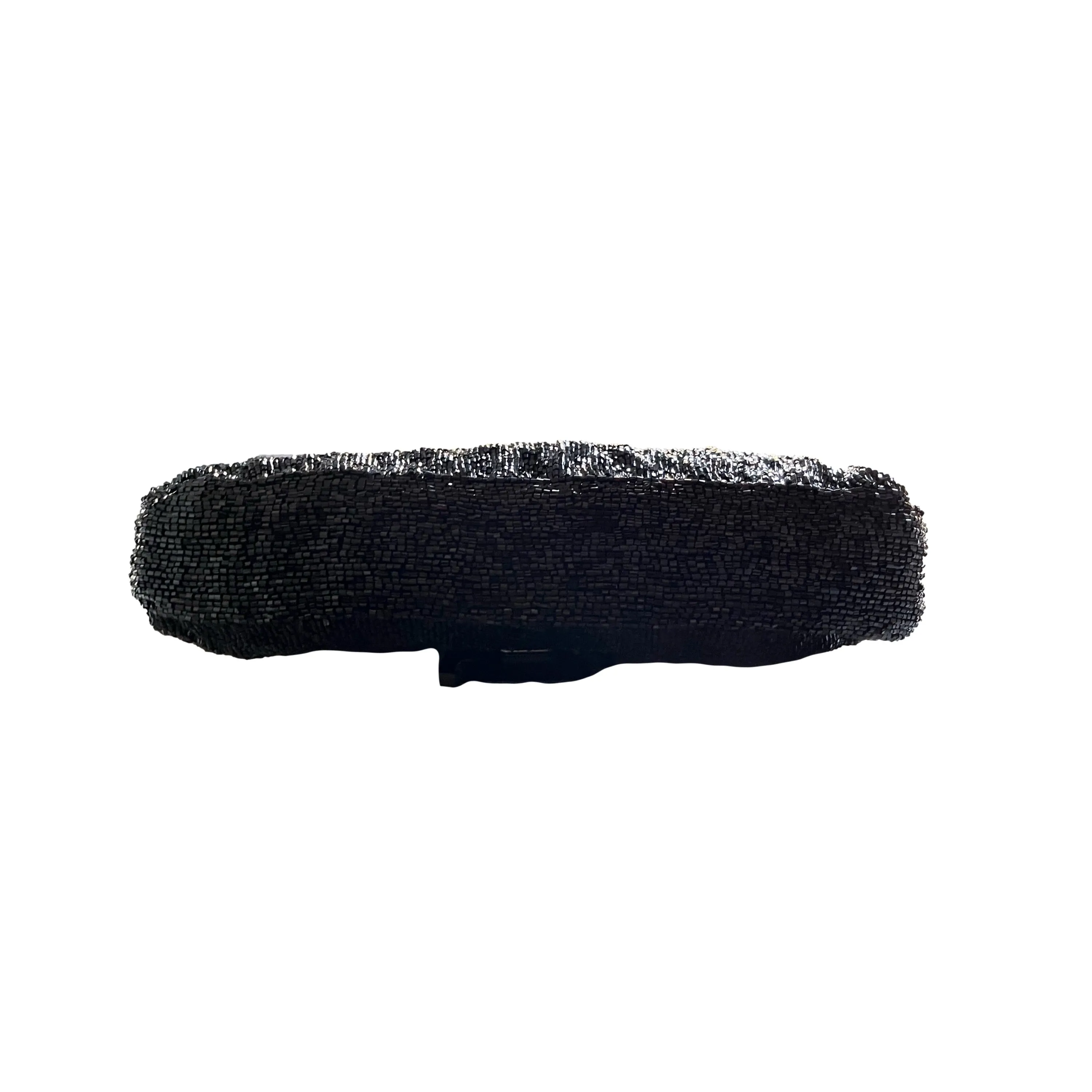 Fendi Black Beaded Baguette Shoulder Bag