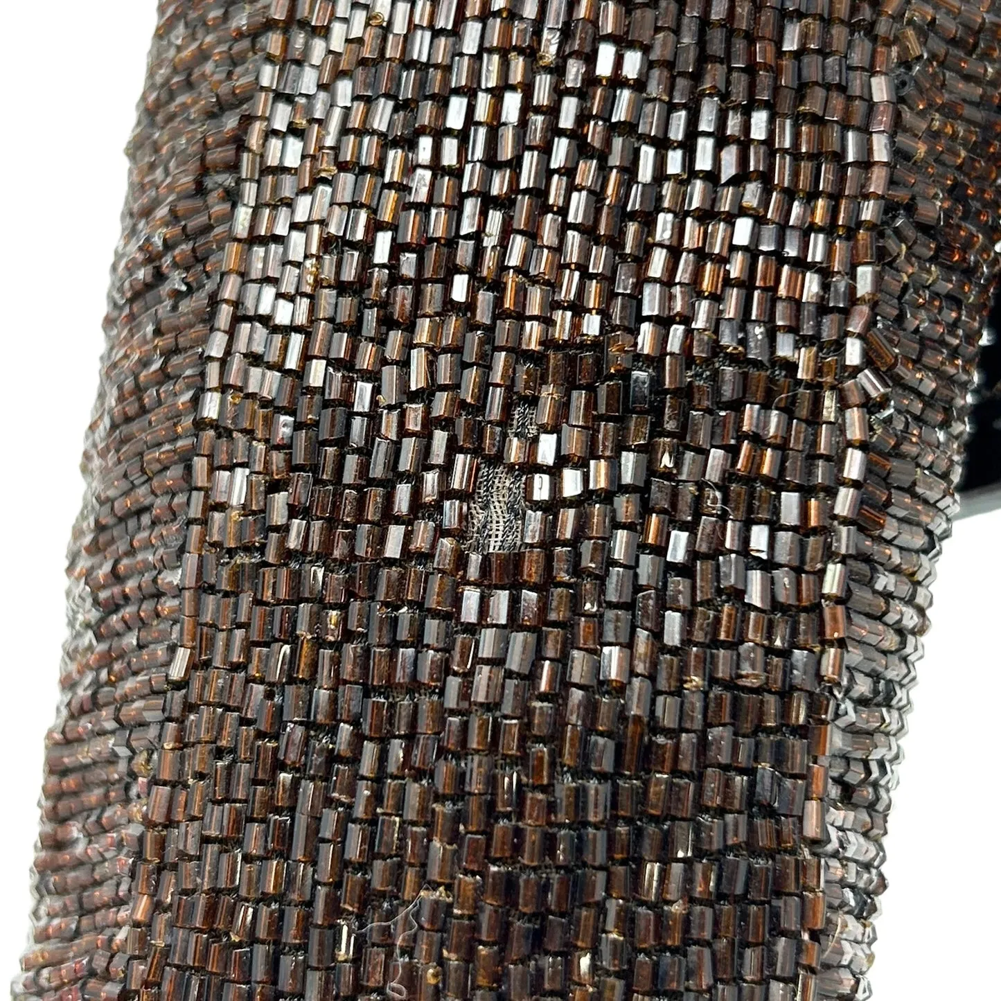 Fendi Brown Beaded Baguette Bag