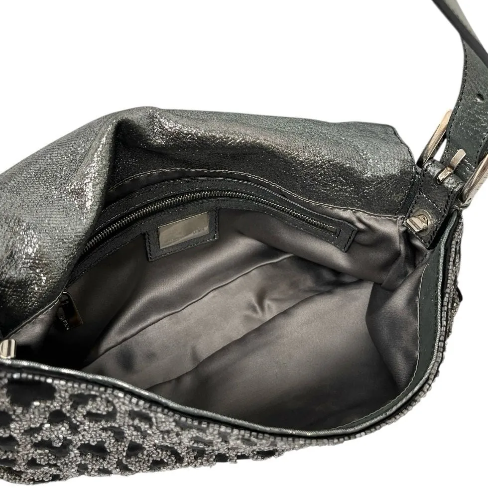Fendi Cheetah Beaded Baguette Bag