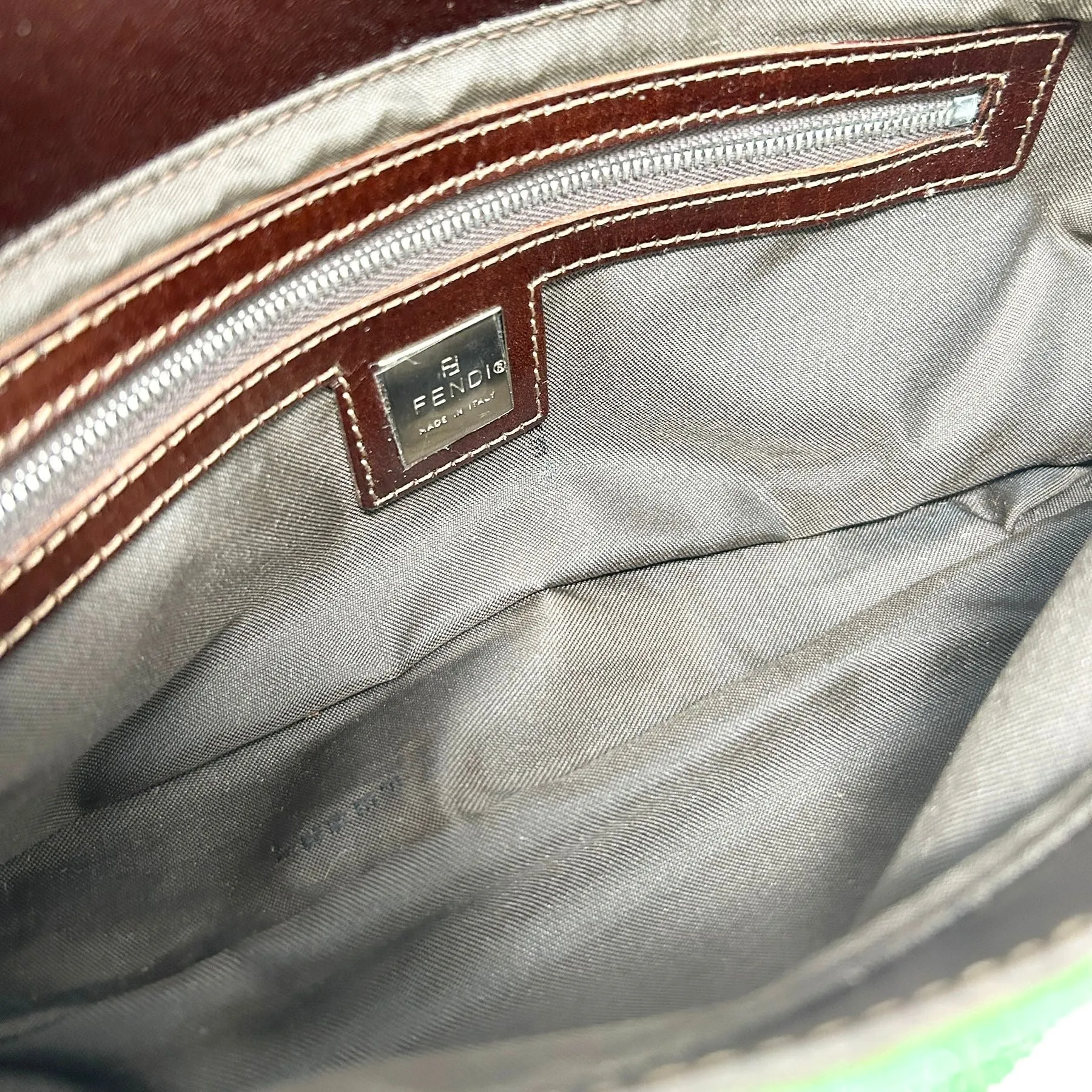 Fendi Green Beaded Baguette