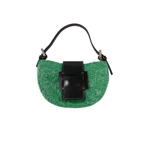 Fendi Green Beaded Croissant