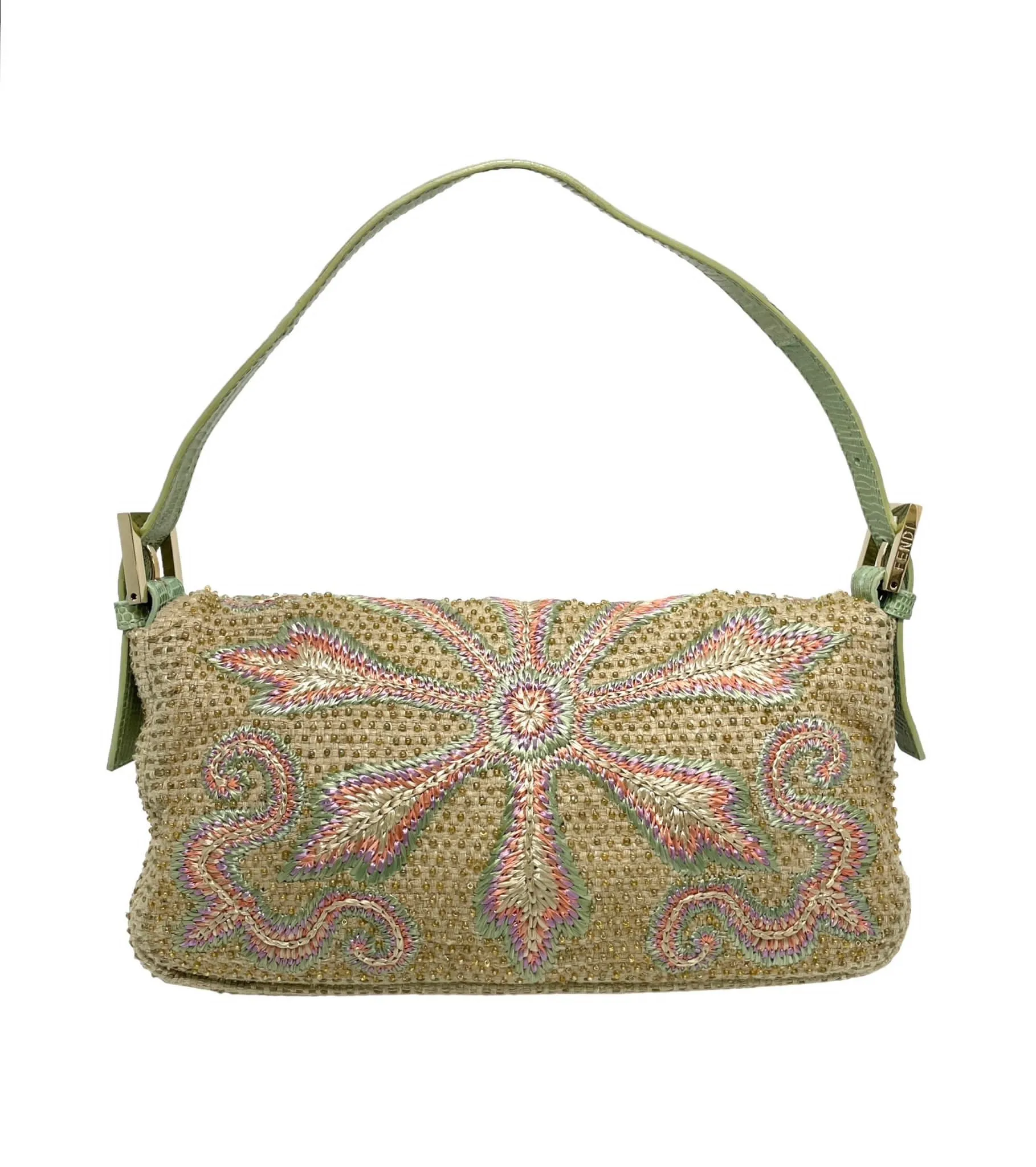 Fendi Pastel Beaded Baguette Bag