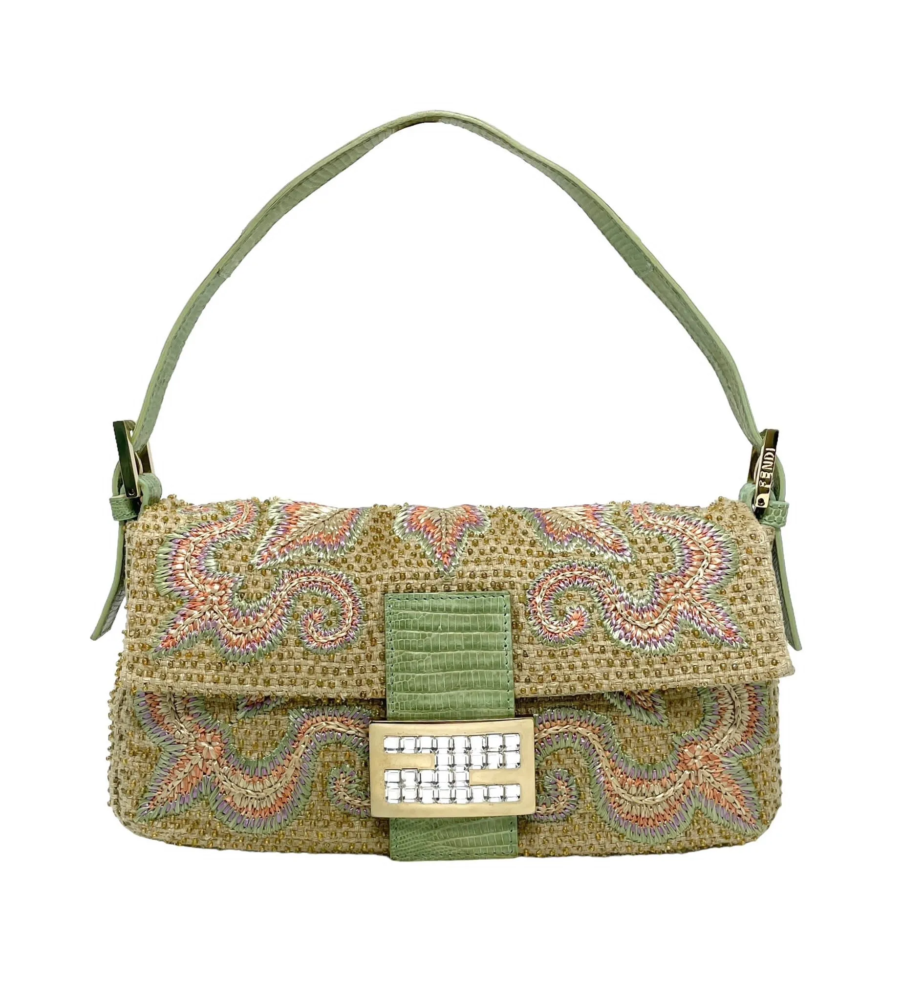 Fendi Pastel Beaded Baguette Bag