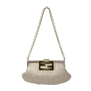 Fendi Silver Mini Chain Bag