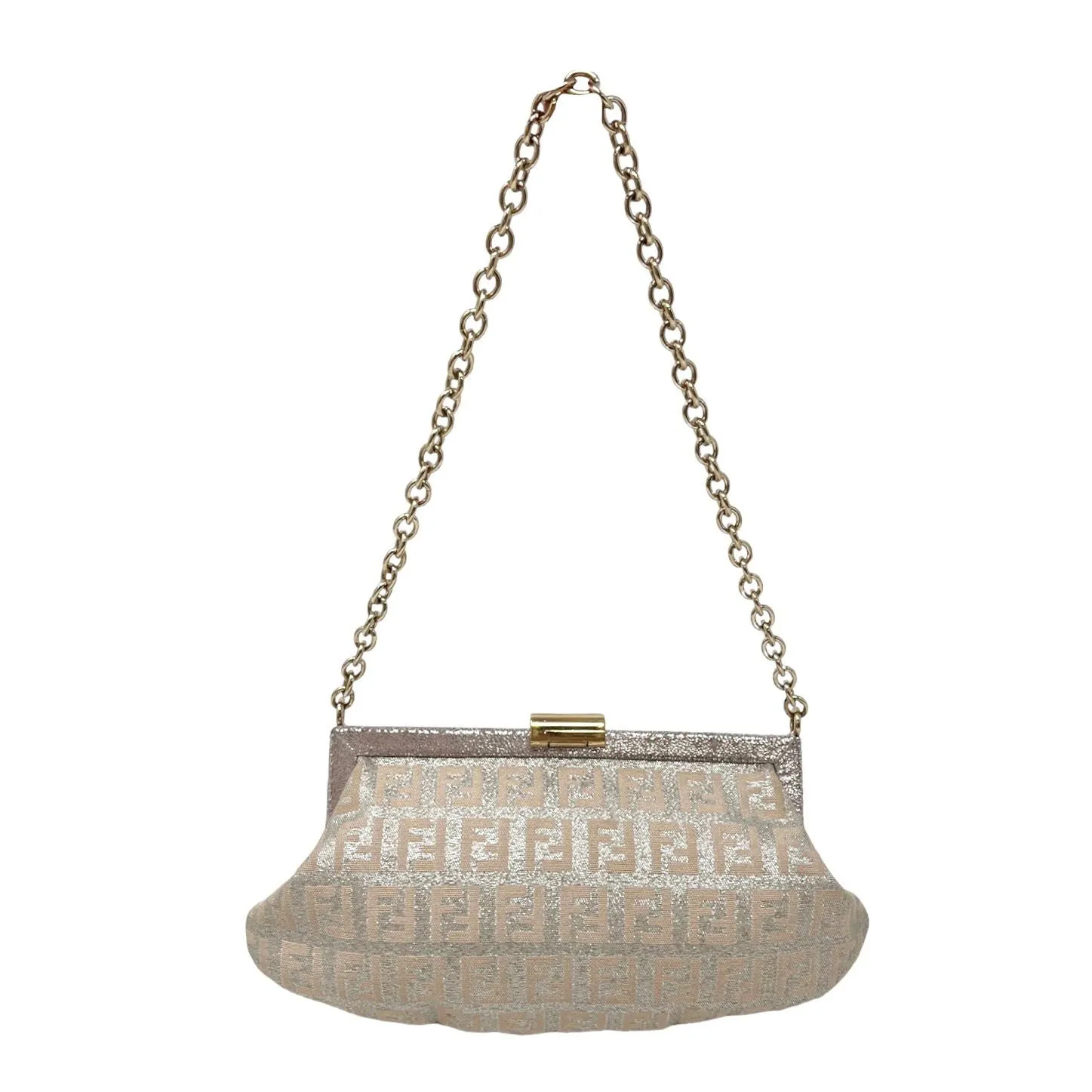 Fendi Silver Mini Chain Bag