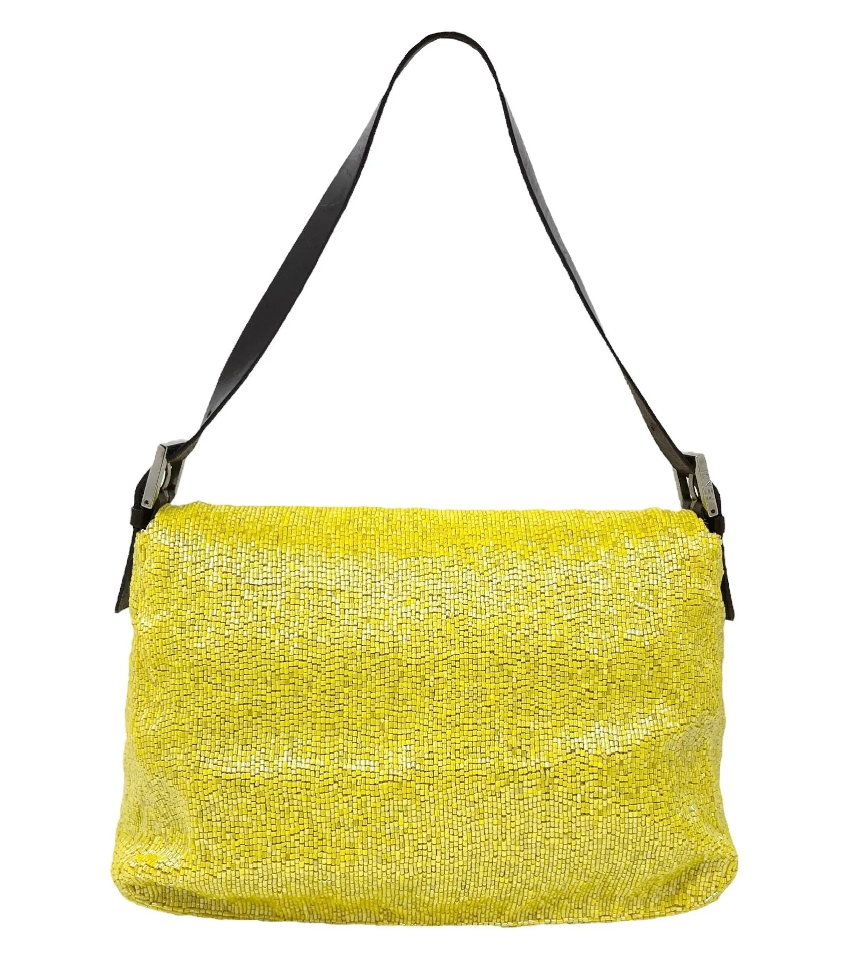 Fendi Yellow Beaded Baguette