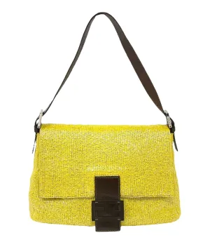 Fendi Yellow Beaded Baguette