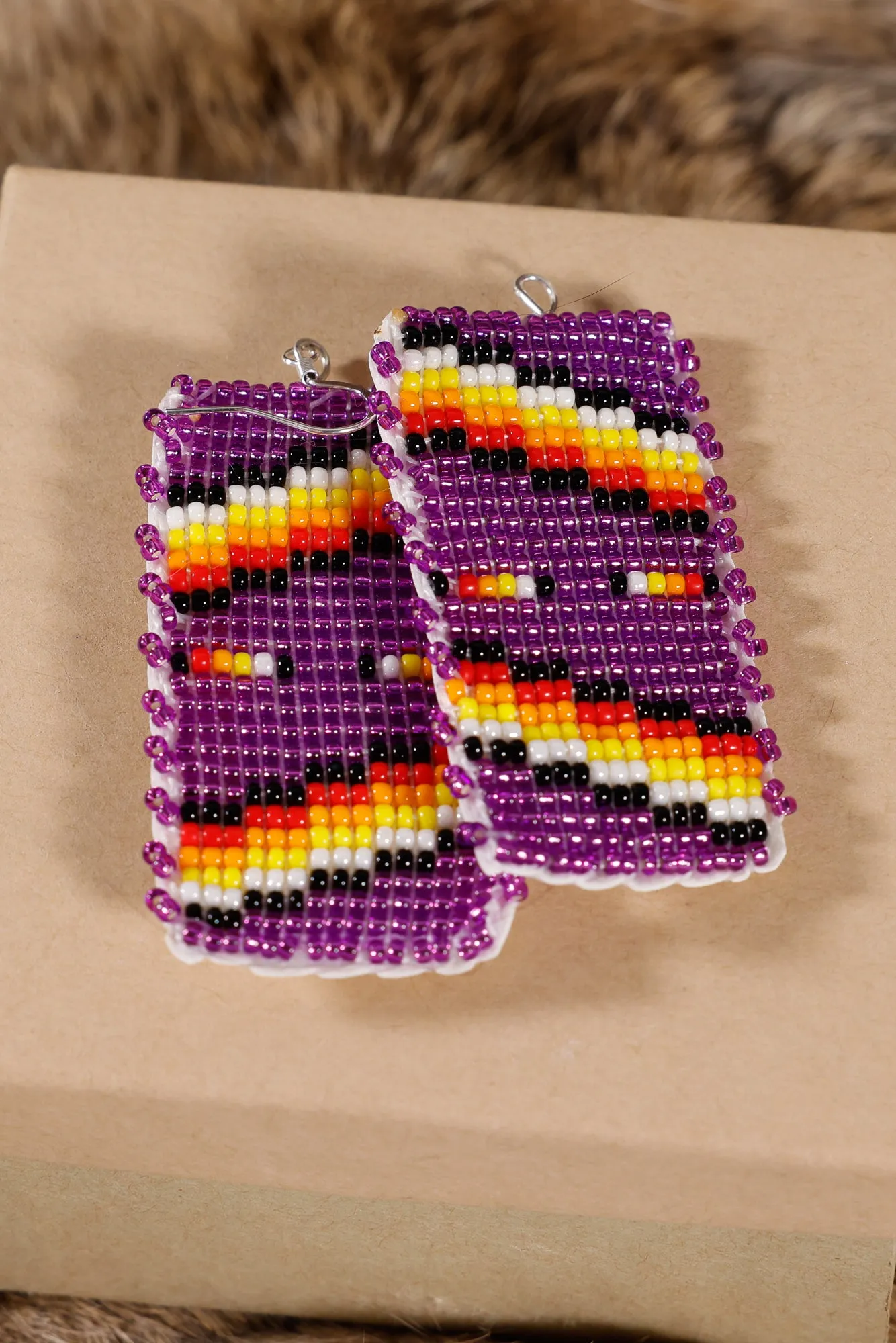 Flat Beaded Earrings